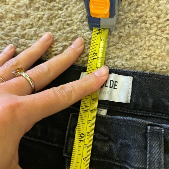 AGOLDE Women’s Riley Crop Jeans in Charcoal Denim High Rise Straight Size 27 - Picture 6 of 8